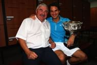 Roger Federer with his father Robert - Source: Getty
